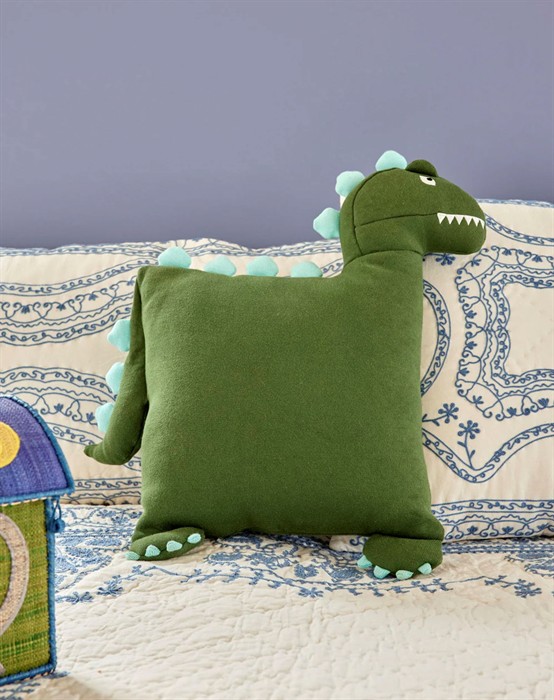 Dino Bomuld Pude - Grøn